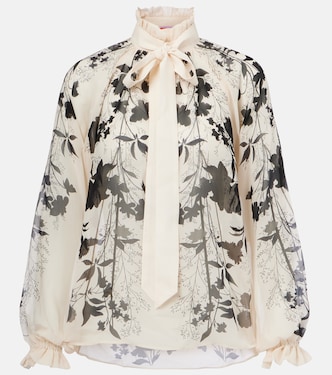 Blouse Cerere en soie à fleurs | La DoubleJ