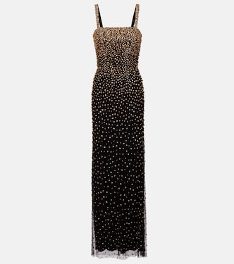Cherry crystal-embellished gown | Jenny Packham