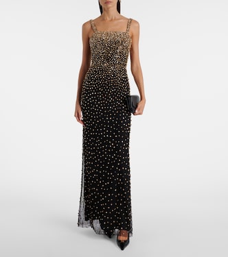 Cherry crystal-embellished gown | Jenny Packham