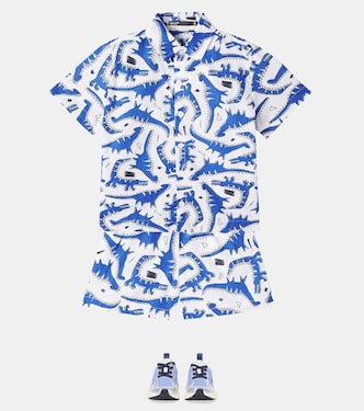 Dinolinha printed cotton shorts | Fábula