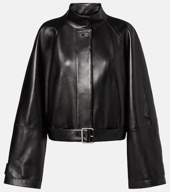 Cropped leather jacket  | Loewe