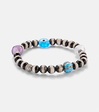 Armband aus Achat mit 18kt Gelbgold und Diamanten | Ileana Makri
