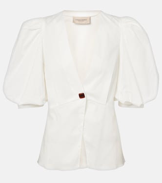 Solid cropped cotton blouse | Adriana Degreas