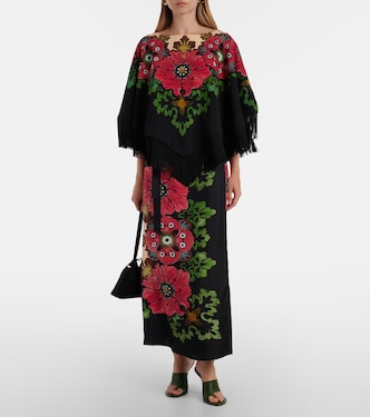 Sarong floral silk twill wrap skirt | La DoubleJ