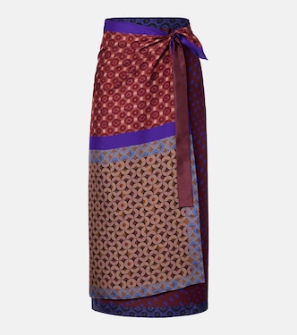 Printed silk wrap skirt | Dries Van Noten