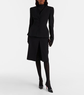 Mermaid cutout open-knit catsuit | Wolford