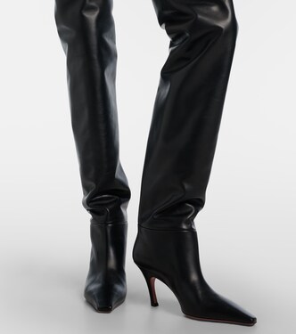 Overknee-Stiefel Jamie 80 aus Leder | Amina Muaddi