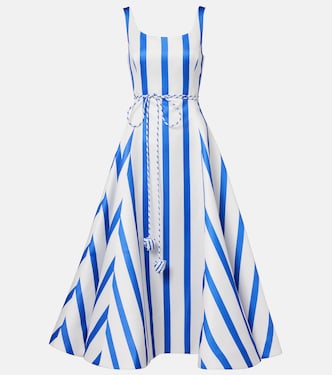 Serafina striped satin maxi dress | Leo Lin