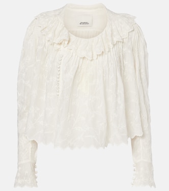 Zelly embroidered cotton and silk blouse | Isabel Marant