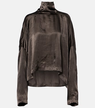 Jumbo Tabard asymmetric satin top | Rick Owens