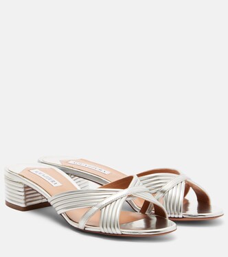Sundance metallic leather sandals | Aquazzura