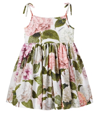 Floral cotton dress | Dolce&Gabbana Kids