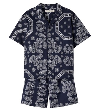 Aster paisley cotton bowling shirt and shorts set | The New Society