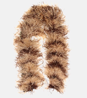 Feather, mohair and wool-blend scarf | Miu Miu