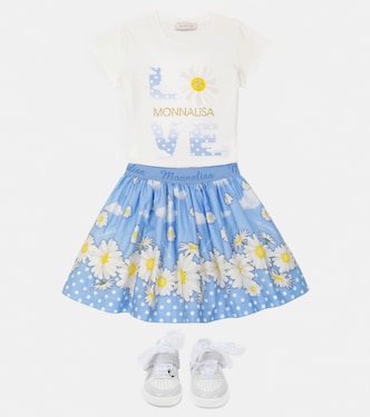 Gonna in cotone con stampa | Monnalisa
