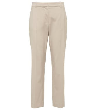 Coleman high-rise virgin wool slim pants | Joseph