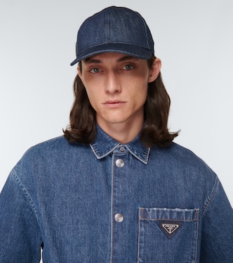 Gorra en denim de algodón | Prada
