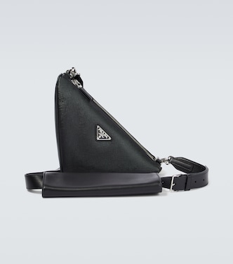 Triangle Saffiano leather shoulder bag | Prada