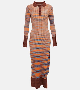 Robe midi Zucca rayée en coton mélangé | Jacquemus