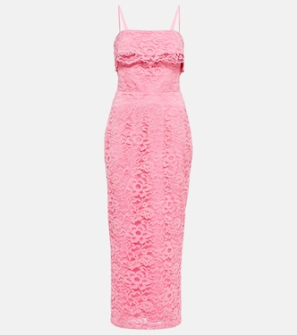 Bustier floral lace midi dress | Rasario