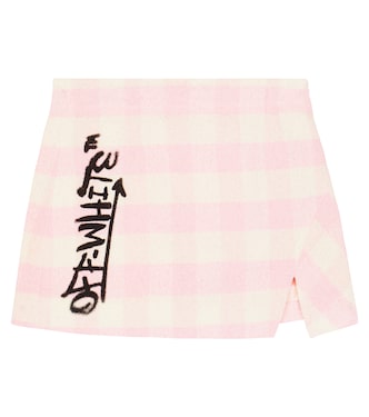 Falda de punto bouclé a cuadros | Off-White Kids
