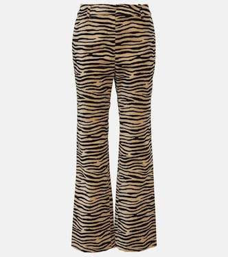Pantaloni flared in twill con stampa | Rabanne