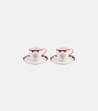 Jaipur set of 2 espresso cups and saucers | Aquazzura Casa