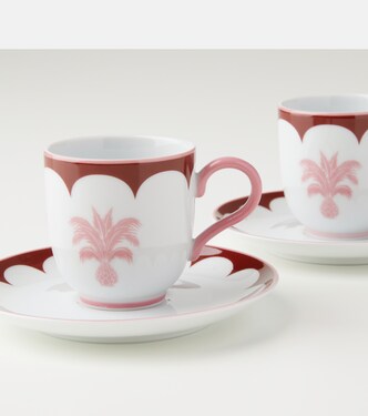 Jaipur set of 2 espresso cups and saucers | Aquazzura Casa