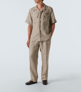 Camicia in lino a righe | Dolce&Gabbana