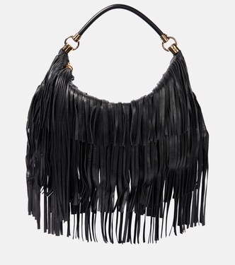 Borsa a spalla Foulard in pelle con frange | Chloé
