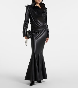 Body Halston aus Lederimitat | Norma Kamali