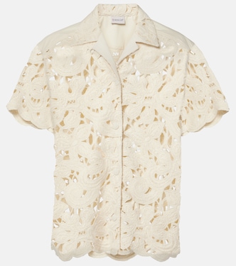 Crochet cotton-blend shirt | Moncler