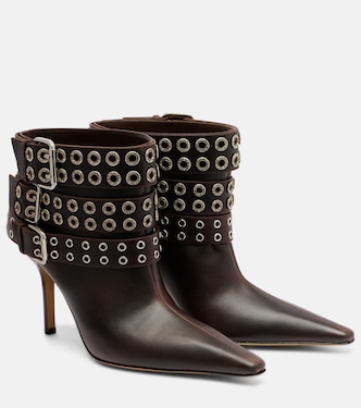 Buckle Belt 95 leather ankle boots | Mach & Mach