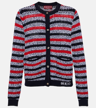 Striped cotton-blend cardigan | Gucci
