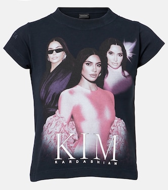 Printed cotton-blend T-shirt | Balenciaga