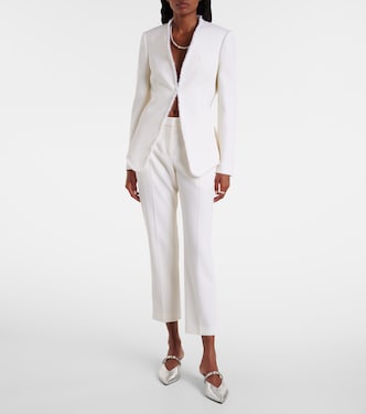 Frayed wool gabardine blazer | McQueen