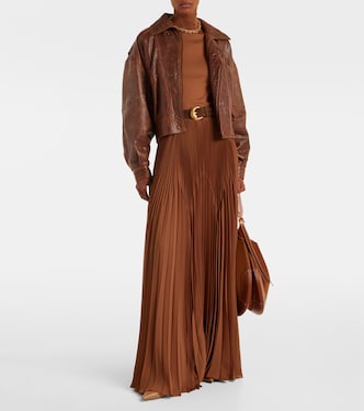 Plissé maxi skirt | Ralph Lauren Collection