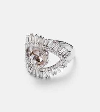 One Of A Kind 18kt white gold ring with diamonds | Suzanne Kalan
