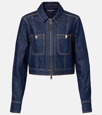 Patty cropped denim jacket | Veronica Beard