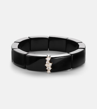 Pulsera de oro de 14 ct con diamantes y ónix | Sydney Evan