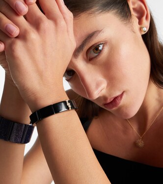 Pulsera de oro de 14 ct con diamantes y ónix | Sydney Evan