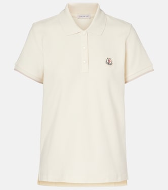 Polo de piqué de algodón con logo | Moncler