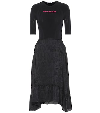 Robe midi asymétrique en jersey | Balenciaga