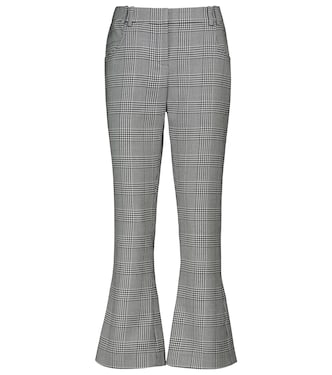 Pantalones de tiro medio a cuadros | Balmain