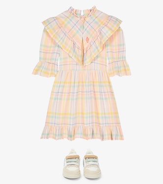Hawk checked cotton collar | The Animals Observatory