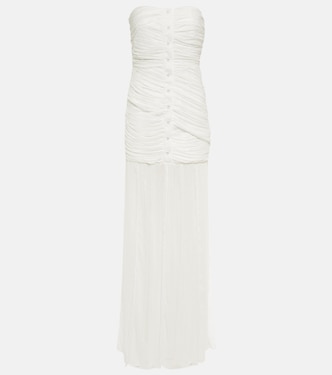 Bridal Leia ruched maxi dress | Rotate