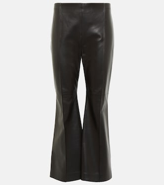 Pantalon évasé Beck en cuir | The Row