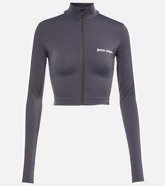 Cropped zip-up track jacket | Palm Angels