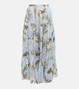 Falda midi Olympia de algodón estampada | Erdem