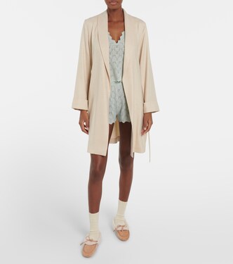 Bovisa cashmere-blend flannel robe | Loro Piana